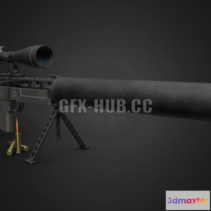 1189706 - PBR Game 3D Model - VKS sniper rifle