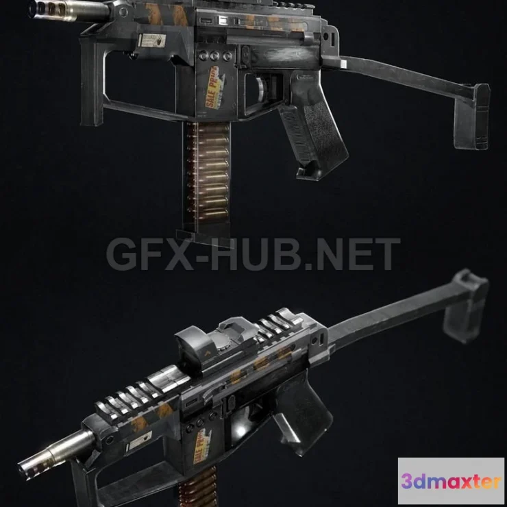 1189754 - PBR Game 3D Model - Wardog SMG