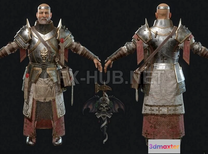 1189766 - PBR Game 3D Model - Warrior Priest