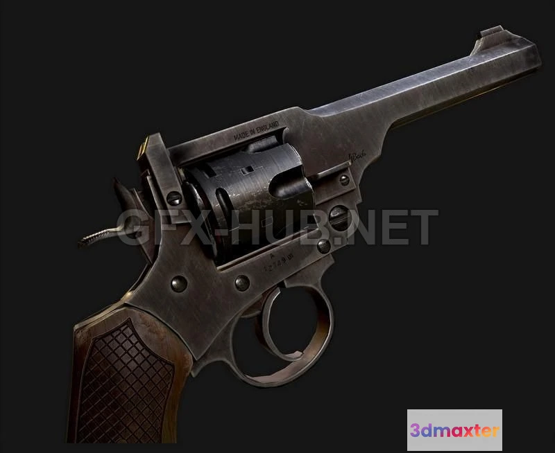 1189778 - PBR Game 3D Model - Webley Mark IV