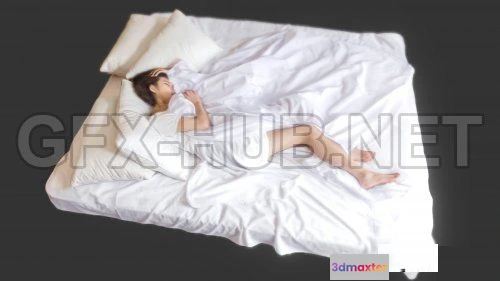 1189784 - PBR Game 3D Model - Weekend Morning Sexy Girl in bed