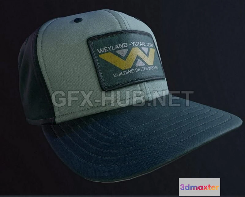 1189804 - PBR Game 3D Model - Weyland-Yutani Cap