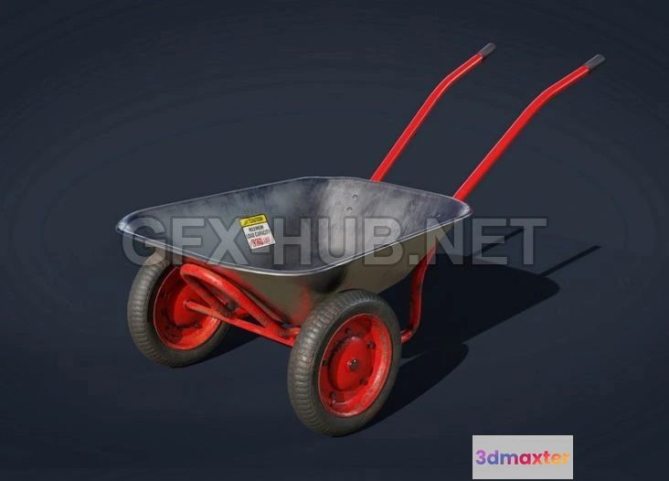 1189810 - PBR Game 3D Model - Wheelbarrow