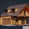 1189886 - PBR Game 3D Model - Wooden house for gamedev