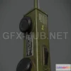 1189930 - PBR Game 3D Model - WW2 BC 611 Radio