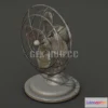 1189934 - PBR Game 3D Model - WW2 desk fan
