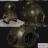 1189944 - PBR Game 3D Model - WW2 Scuba Diving Helmet