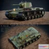 1189948 - PBR Game 3D Model - WW2 Soviet Tank KV1
