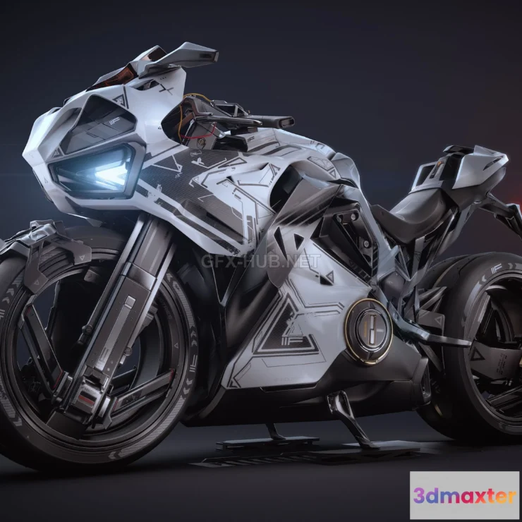 1189958 - PBR Game 3D Model - XSCI1 motorcycle