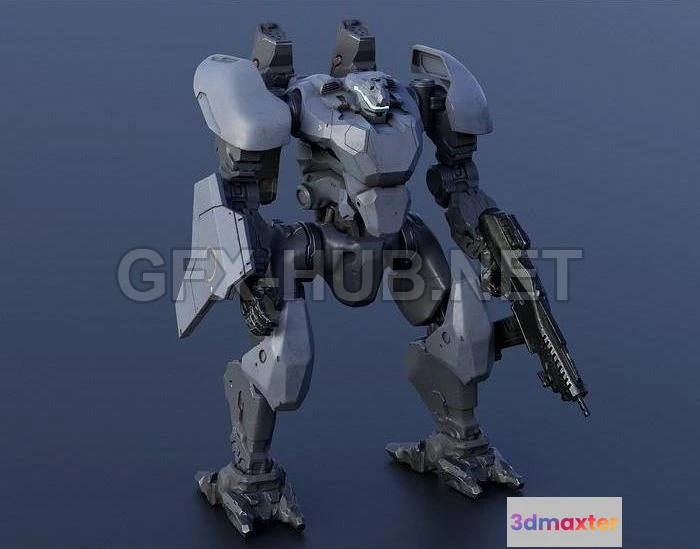 1190040 - PBR Game 3D Model - ZR90 mech