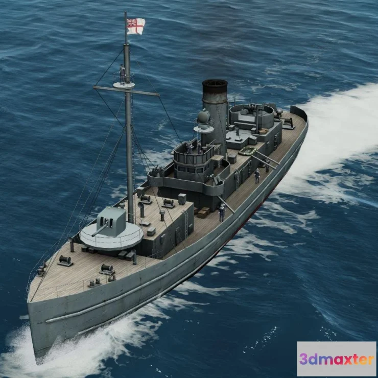 1513676 - ships 3d models - Armed trawler - Armed trawler 3D Max