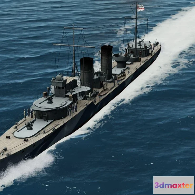 1513682 - ships 3d models - B Class Destroyer - B Class Destroyer 3D Max