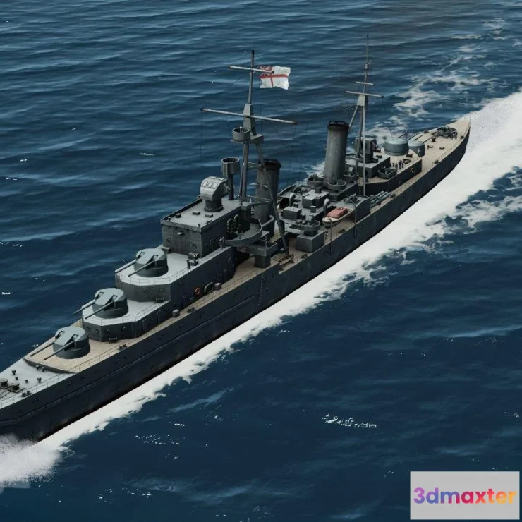 1513718 - ships 3d models - Dido Light Cruiser - Dido Light Cruiser 3D Max