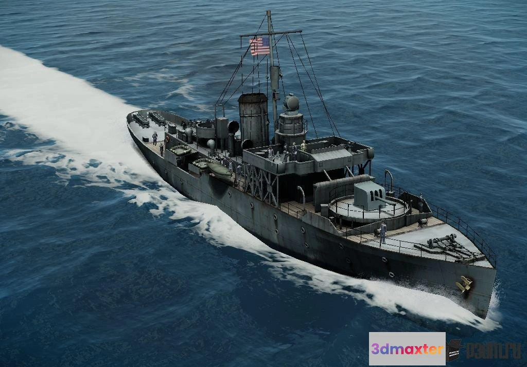 1513732 - ships 3d models - Flower corvette - Flower corvette 3D Max