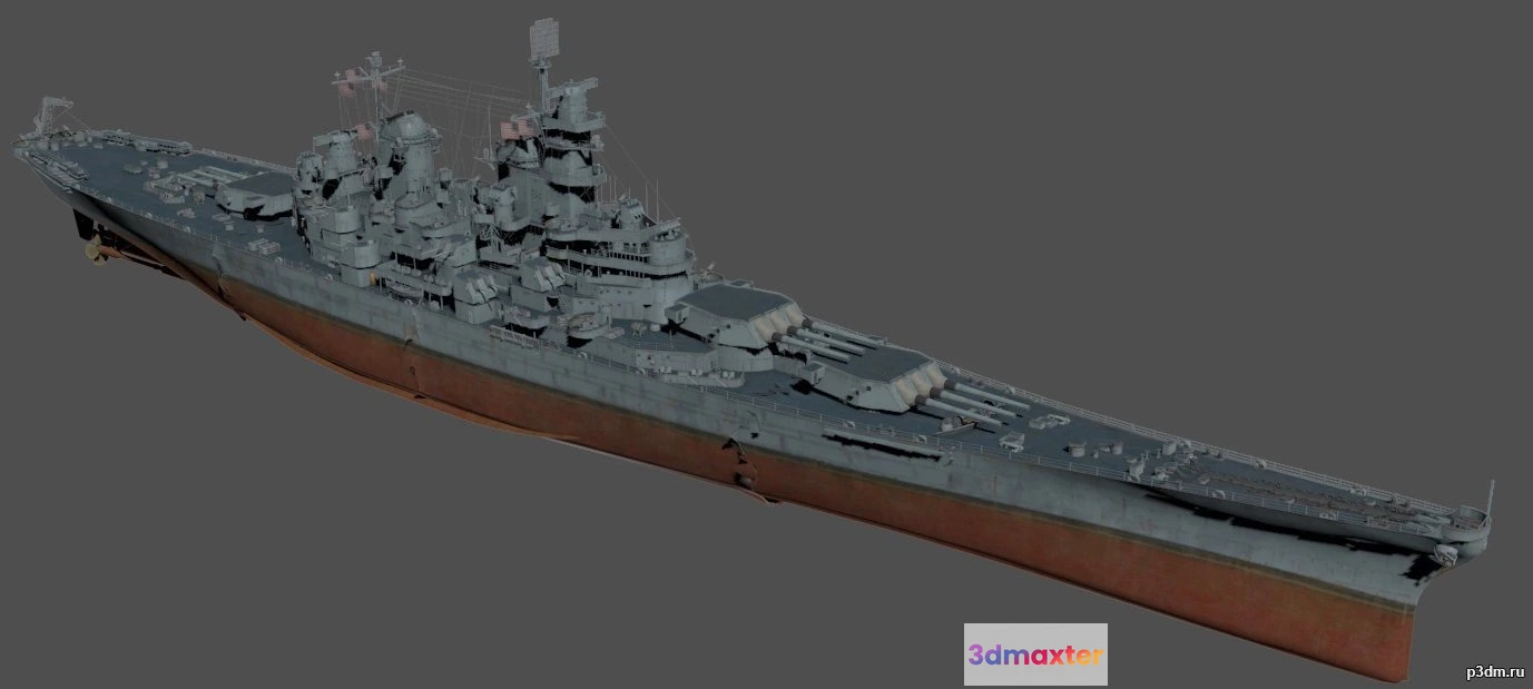 1513756 - ships 3d models - Iowa 1943 - Iowa_1943 3D Max
