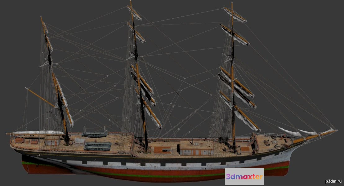 1513856 - ships 3d models - Sailing Barque - sailingbarque 3D Max