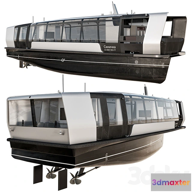 1513946 - 3D Vehicle - Electric_river_Tram 3D Max