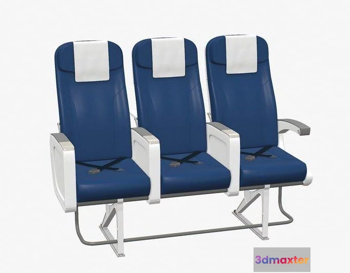 1518968 - PBR Game 3D Models - Airplane Chair V6 3D Max