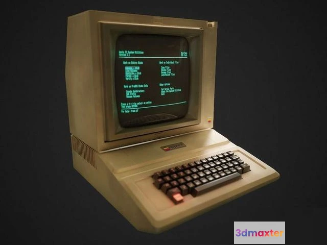 1518988 - PBR Game 3D Models - Apple 2 computer 3D Max