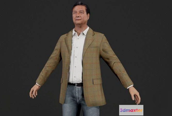 1519002 - PBR Game 3D Models - Asian boss businessman 3D Max