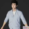1519006 - PBR Game 3D Models - Asian man young boy student 3D Max