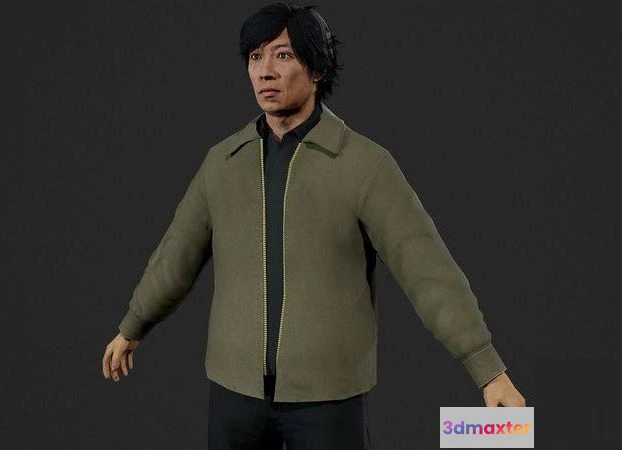 1519008 - PBR Game 3D Models - Asian man young man 3D Max