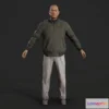 1519010 - PBR Game 3D Models - Asian worker mechanic leader 3D Max