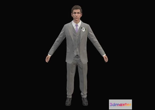 1519012 - PBR Game 3D Models - Asian young man elite 3D Max