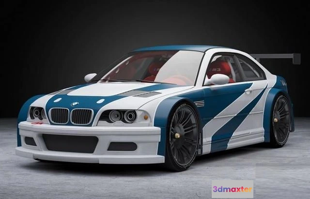 1519030 - PBR Game 3D Models - BMW M3 GTR NFS Most Wanted Black Edition 3D Max