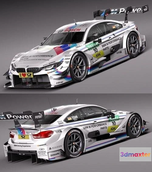 1519032 - PBR Game 3D Models - BMW M4 DTM 2015 Race Car 3D Max