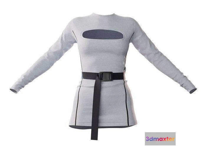 1519038 - PBR Game 3D Models - Bodycon Dress 3D Max