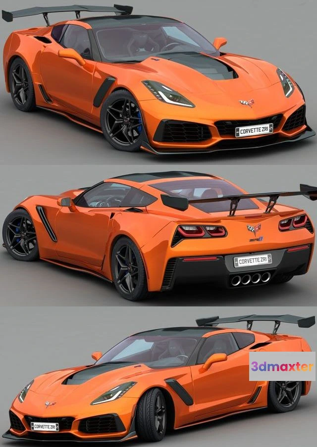 1519076 - PBR Game 3D Models - Chevrolet Corvette ZR1 C7 2018 3D Max