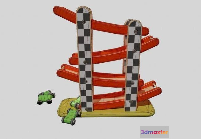 1519090 - PBR Game 3D Models - Children Toy Racetrack 3D Max