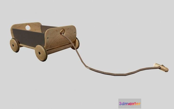 1519096 - PBR Game 3D Models - Children Toy Wagon 3D Max