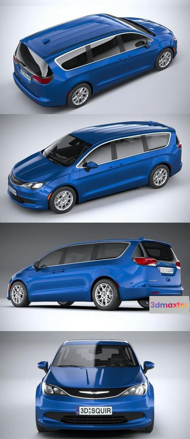 1519100 - PBR Game 3D Models - Chrysler Voyager 2020 3D Max