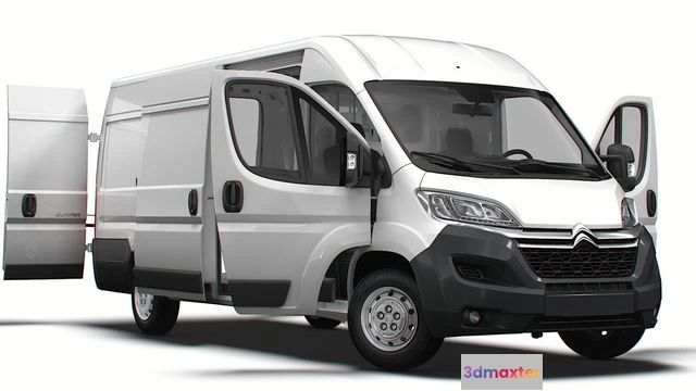 1519122 - PBR Game 3D Models - Citroen Jumper Van L4H2 HQ Interior 2023 3D Max