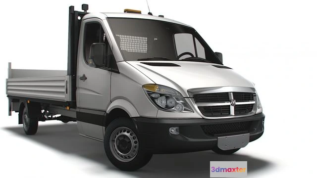 1519168 - PBR Game 3D Models - Dodge Sprinter Dropside Tail Lift 2009 3D Max