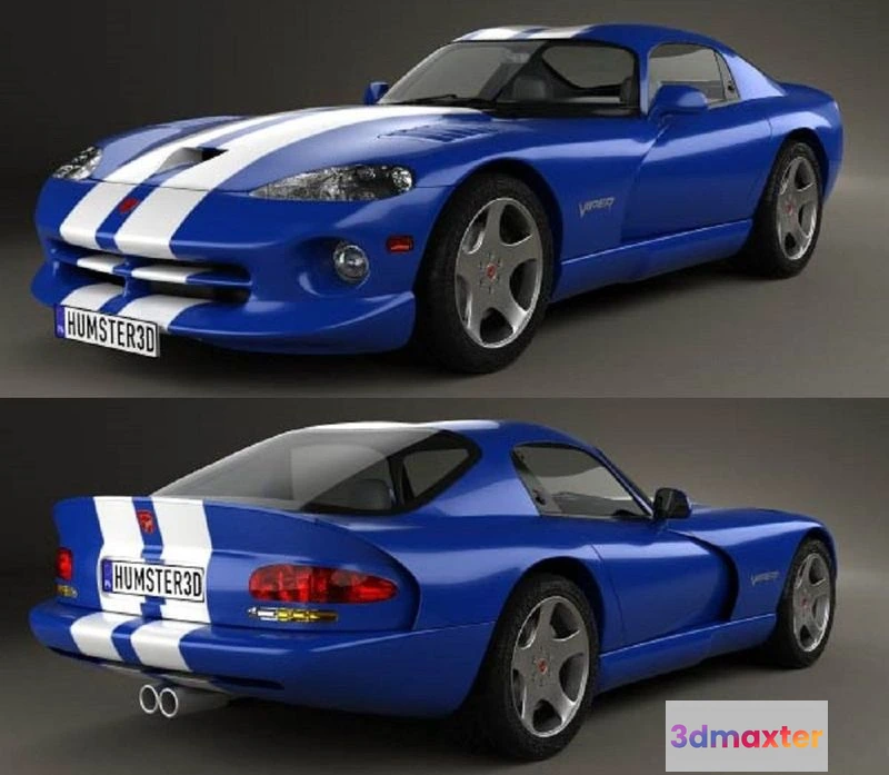 1519172 - PBR Game 3D Models - Dodge Viper GTS 1998 3D Max
