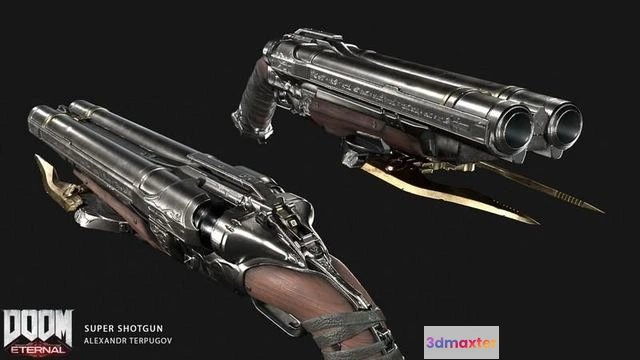 1519174 - PBR Game 3D Models - DOOM ETERNAL SUPERSHOTGUN FANART 3D Max