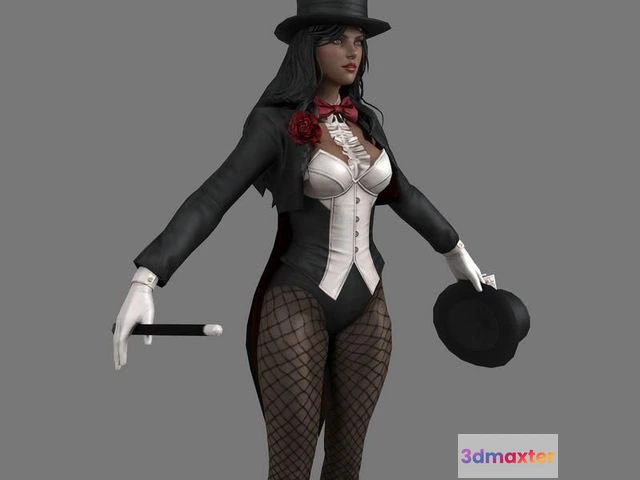 1519200 - PBR Game 3D Models - Female beauty magician 3D Max