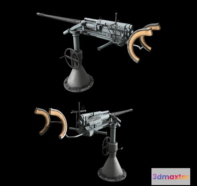 1519260 - PBR Game 3D Models - Flak 88 Anti-Aircraft Gun 3D Max