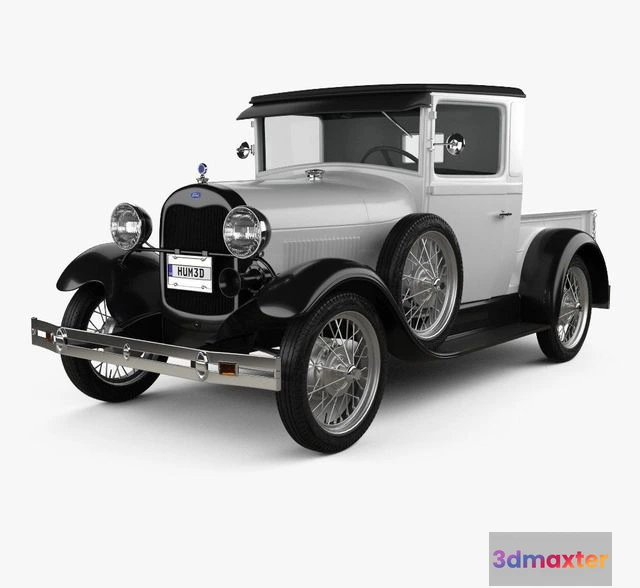 1519272 - PBR Game 3D Models - Ford Model A Pickup Closed Cab 1928 3D Max