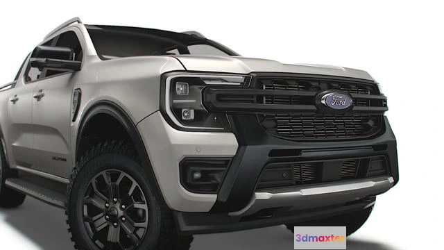 1519276 - PBR Game 3D Models - Ford Ranger Wildtrak Double Cab 2023 3D Max