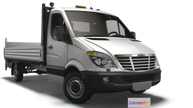 1519286 - PBR Game 3D Models - Freightliner Sprinter Dropside Tail Lift 2018 3D Max