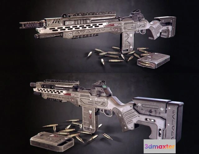 1519290 - PBR Game 3D Models - G2A4 Rifle 3D Max