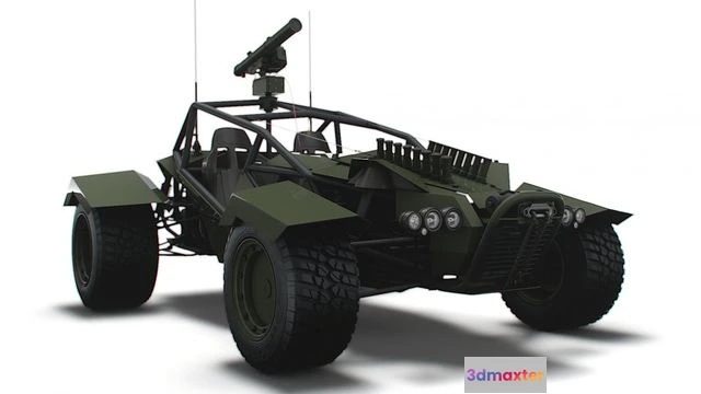 1519306 - PBR Game 3D Models - Generic Military Buggy ATGM 2023 3D Max