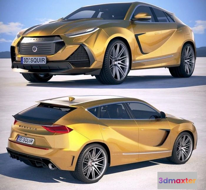 1519310 - PBR Game 3D Models - Generic Sport SUV Coupe 2019 3D Max