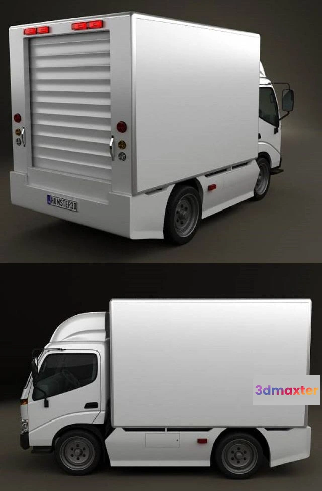 1519318 - PBR Game 3D Models - Hino 300 Standard Cab Box 2010 3D Max