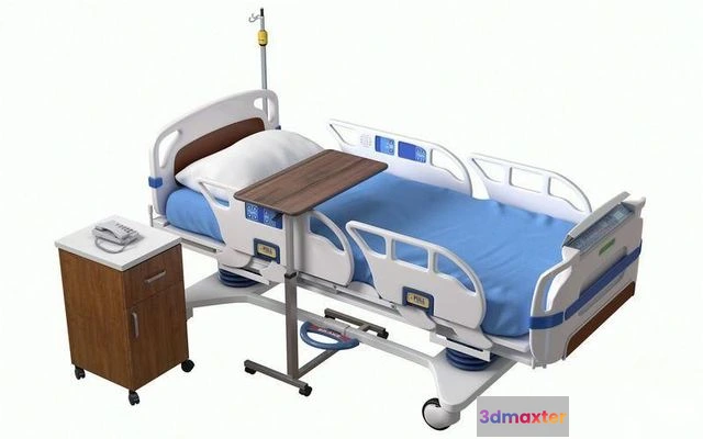 1519330 - PBR Game 3D Models - Hospital Bed 3D Max