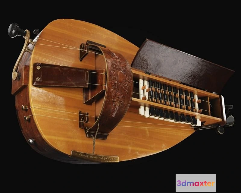1519344 - PBR Game 3D Models - Hurdy-gurdy medieval musical instrument 3D Max